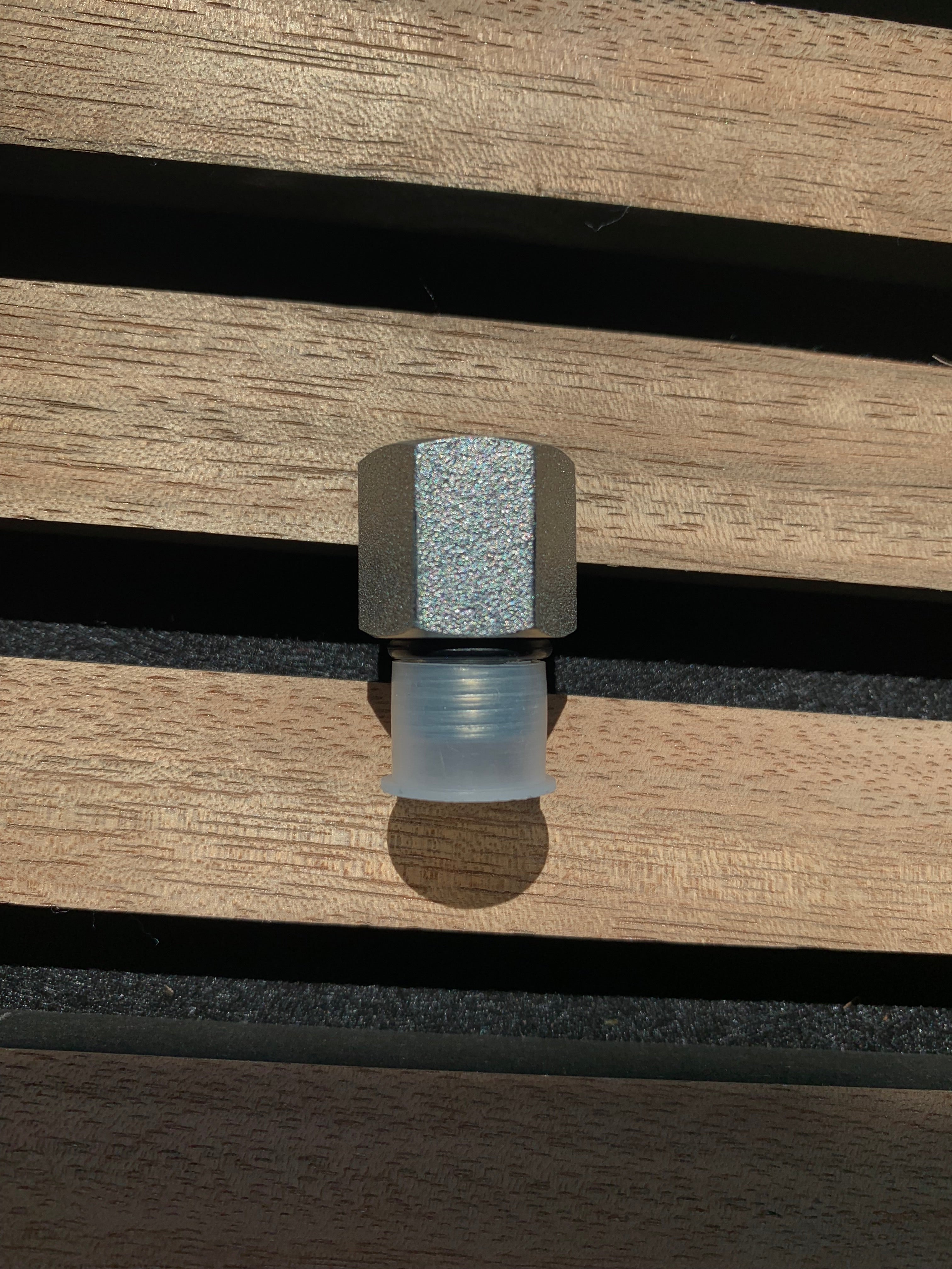 Straight adapter 3/8 orbm x 1/4 nptf