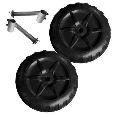 Kit complet 2x Roues 24" & Essieux galvanisés Quai Lanaudière Saint-Donat