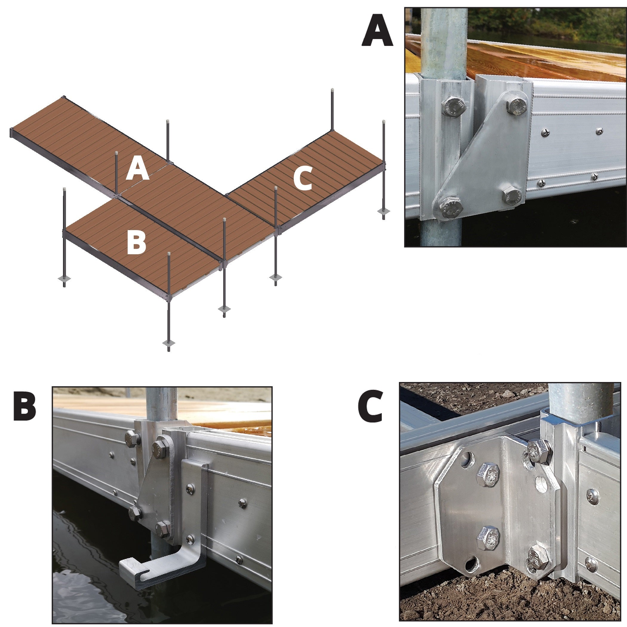 QP-400 Quai d'aluminium en boîte Quai Lanaudière Saint-Donat
