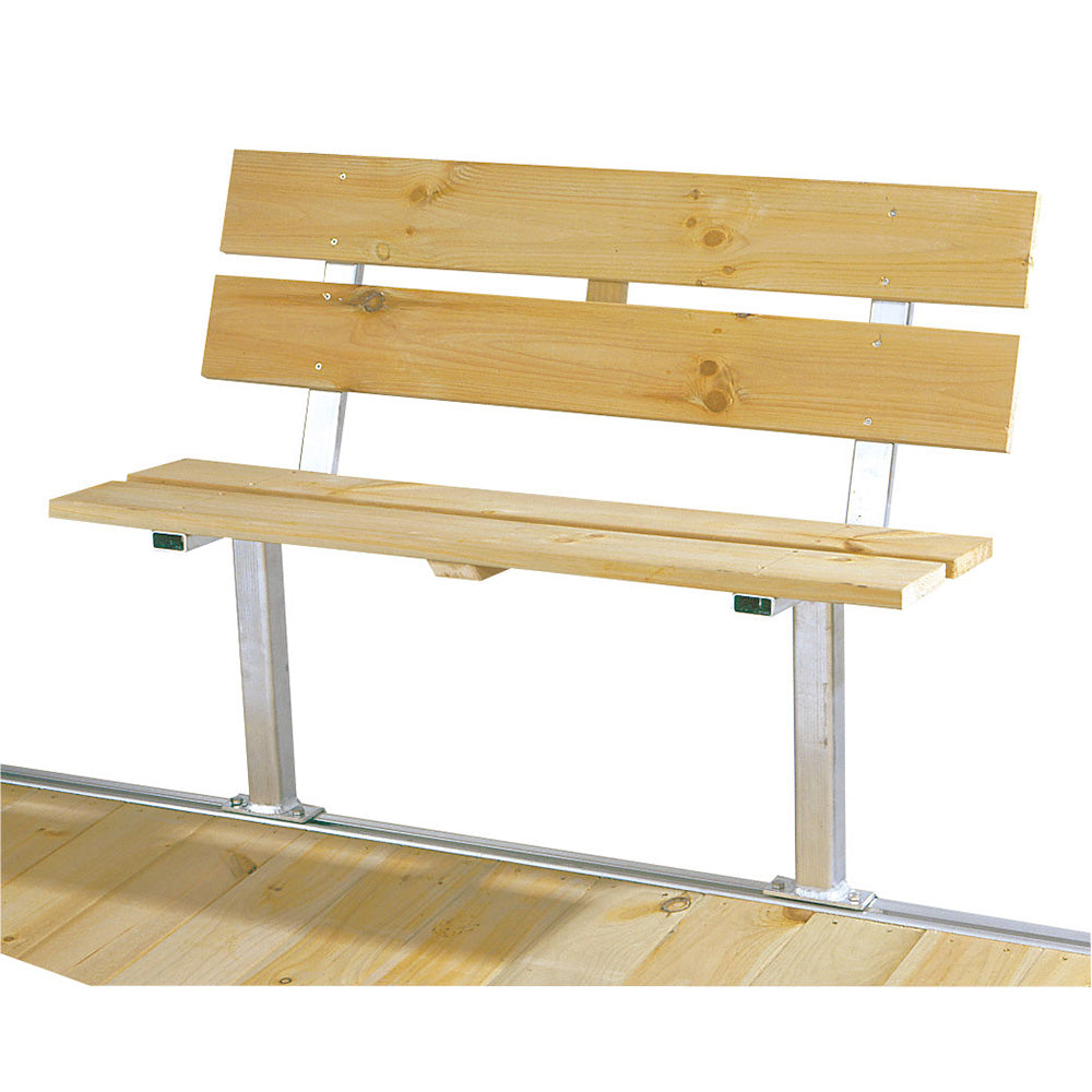 Banc en cèdre 44' Quai Lanaudière Saint-Donat