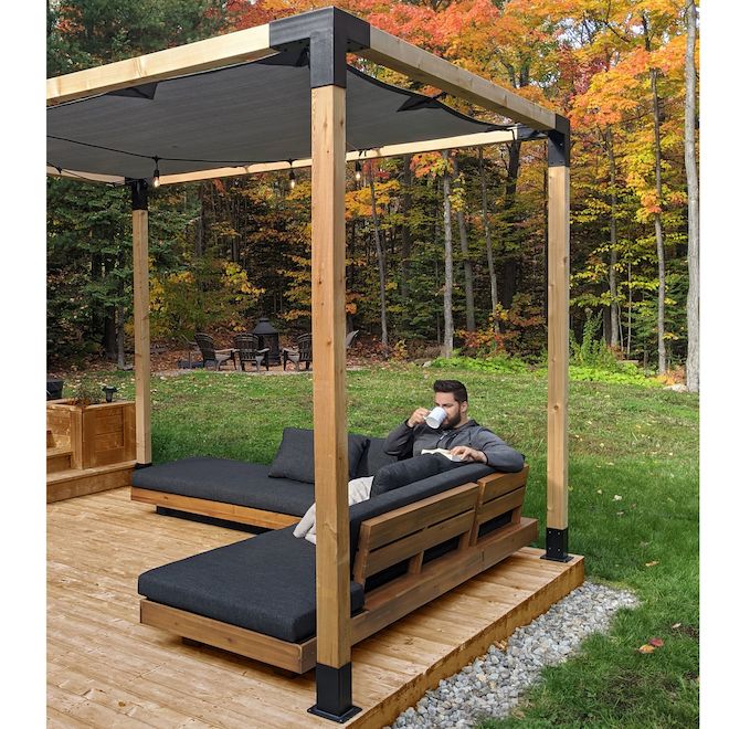 ensemble de pergola multinautic Quai Lanaudière Saint-Donat