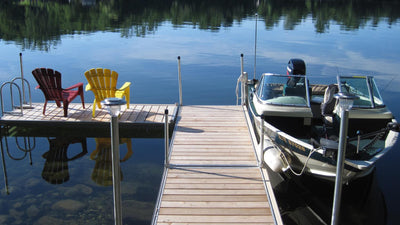 Docks on posts - Wood decking
