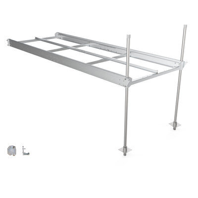 QP-427D 4'3" x 12' Kit de quai d'aluminium sur pieux (sans platelage) - 21114