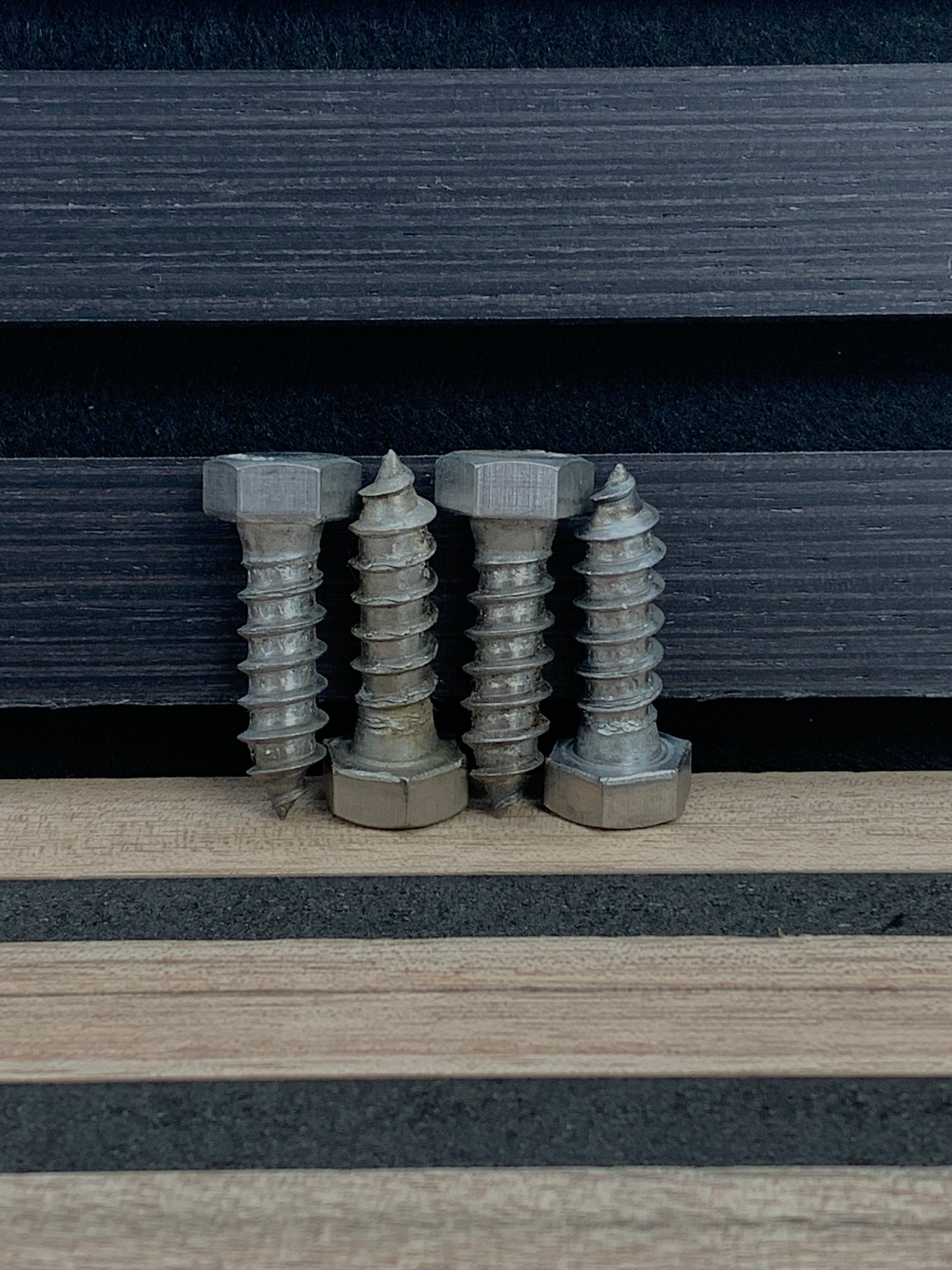 1/4 in. x 1-1/4 in. Hex Head Lag Screws (4 pcs) – Tir-Exa-Stainless-1-1/4
