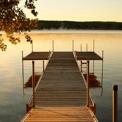Docks on posts - Wood decking