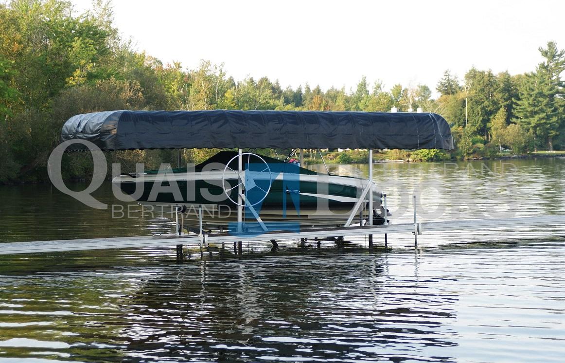 Toiture pour élévateur avec toile Quai Lanaudière Saint-Donat